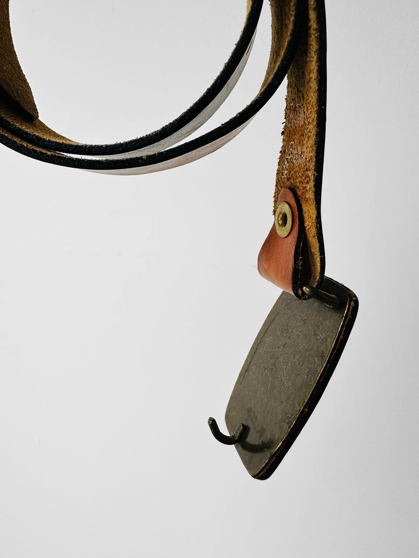 1970s Hand-Painted Landscape Leather Belt - S/M