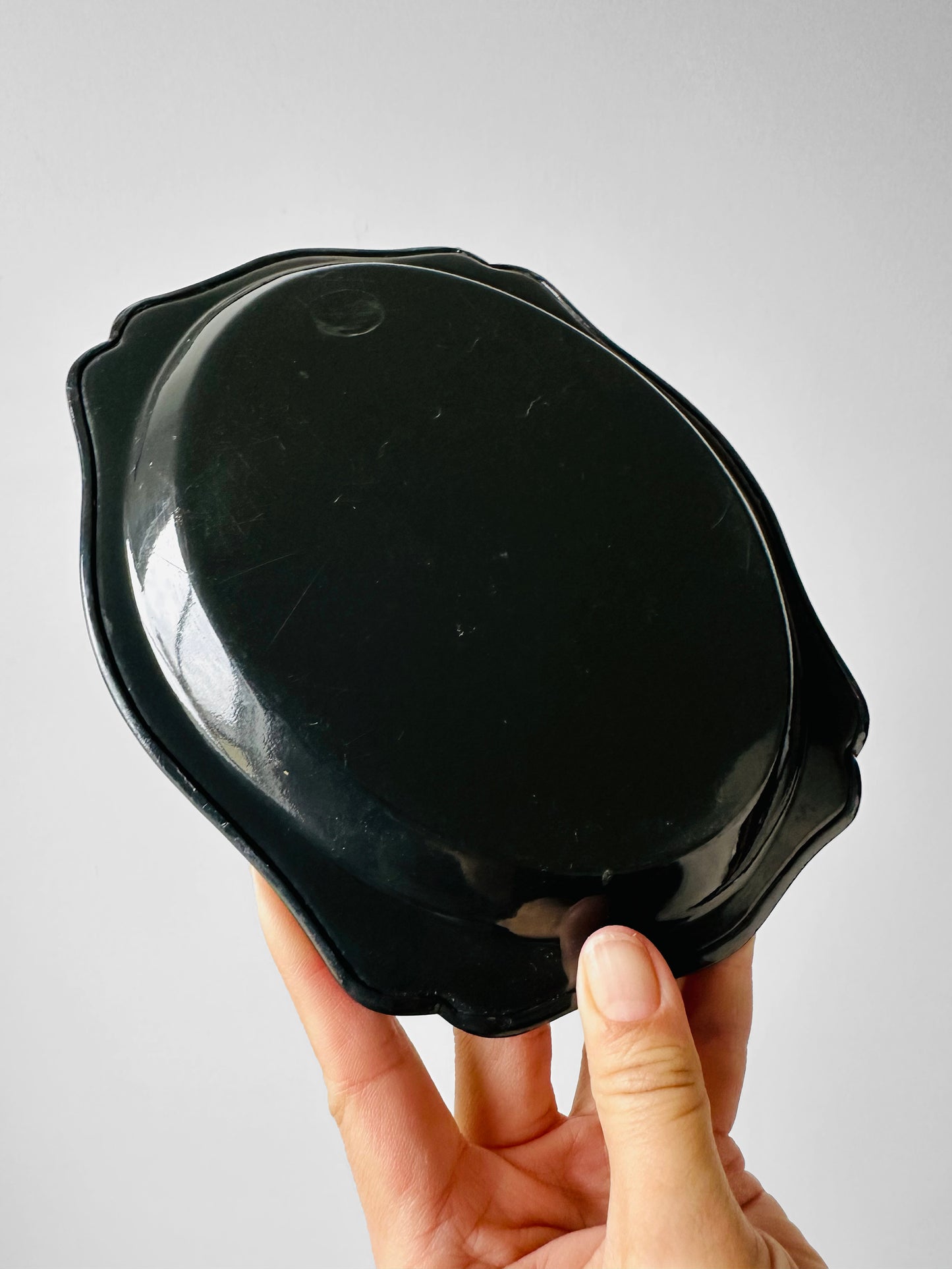 1950s Mid-Century Hand-Painted Floral Toleware Metal Tray