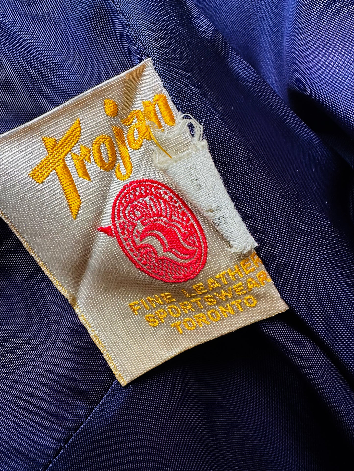 70s Dark Navy Button Front Butter Soft Leather Jacket - Sz. S/M