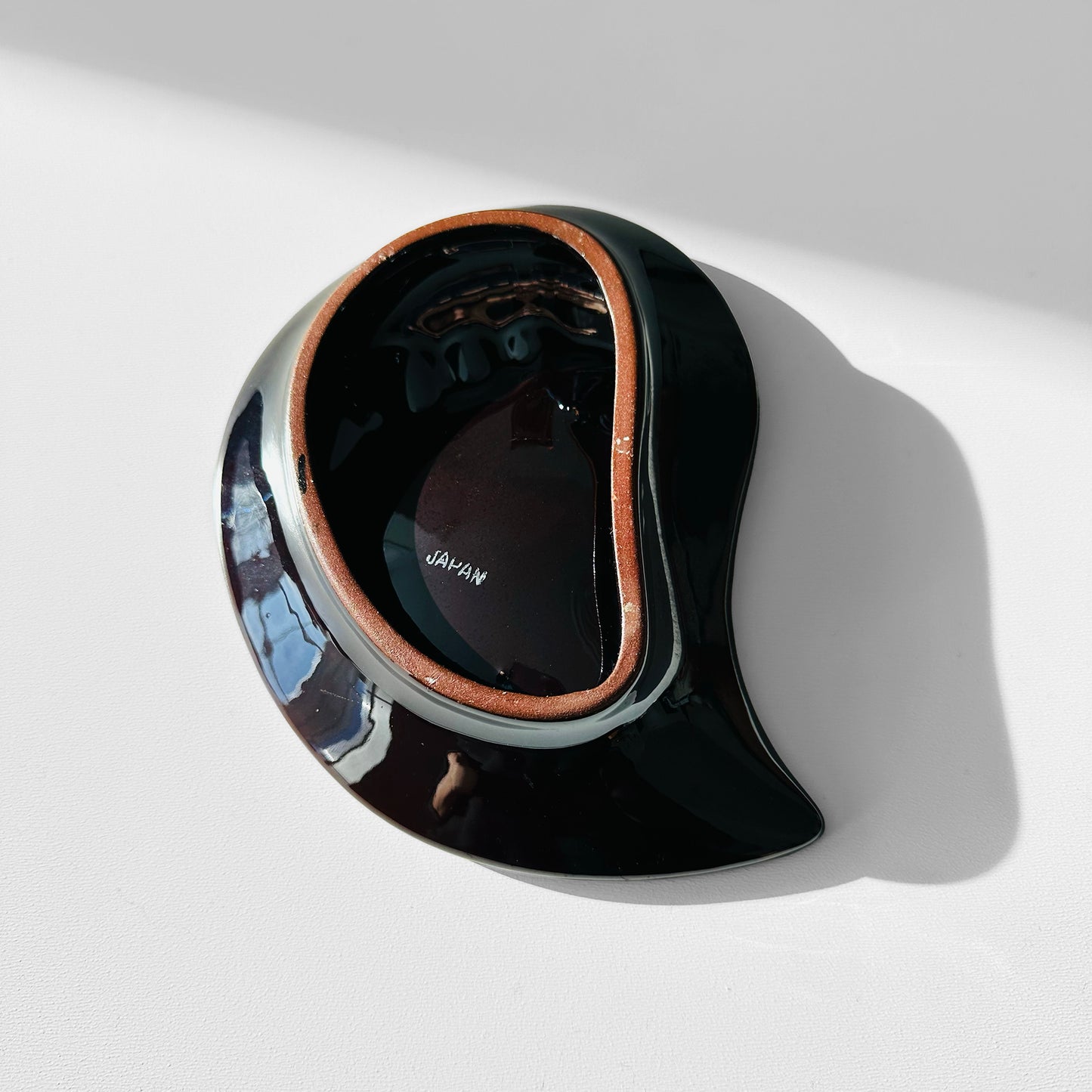 1960s Mid-Century Modern Turquoise Glazed Ceramic Pottery Ashtray