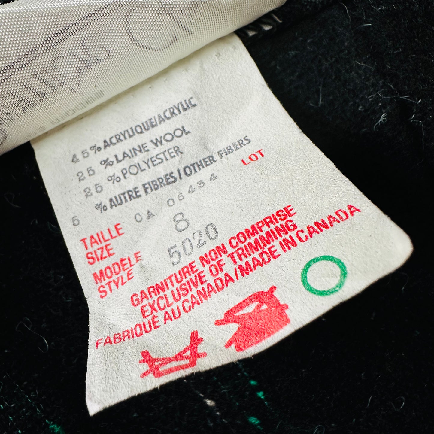 1980s Black Green White Speckled Wool Blend Midi-Length Straight Skirt - Sz. S