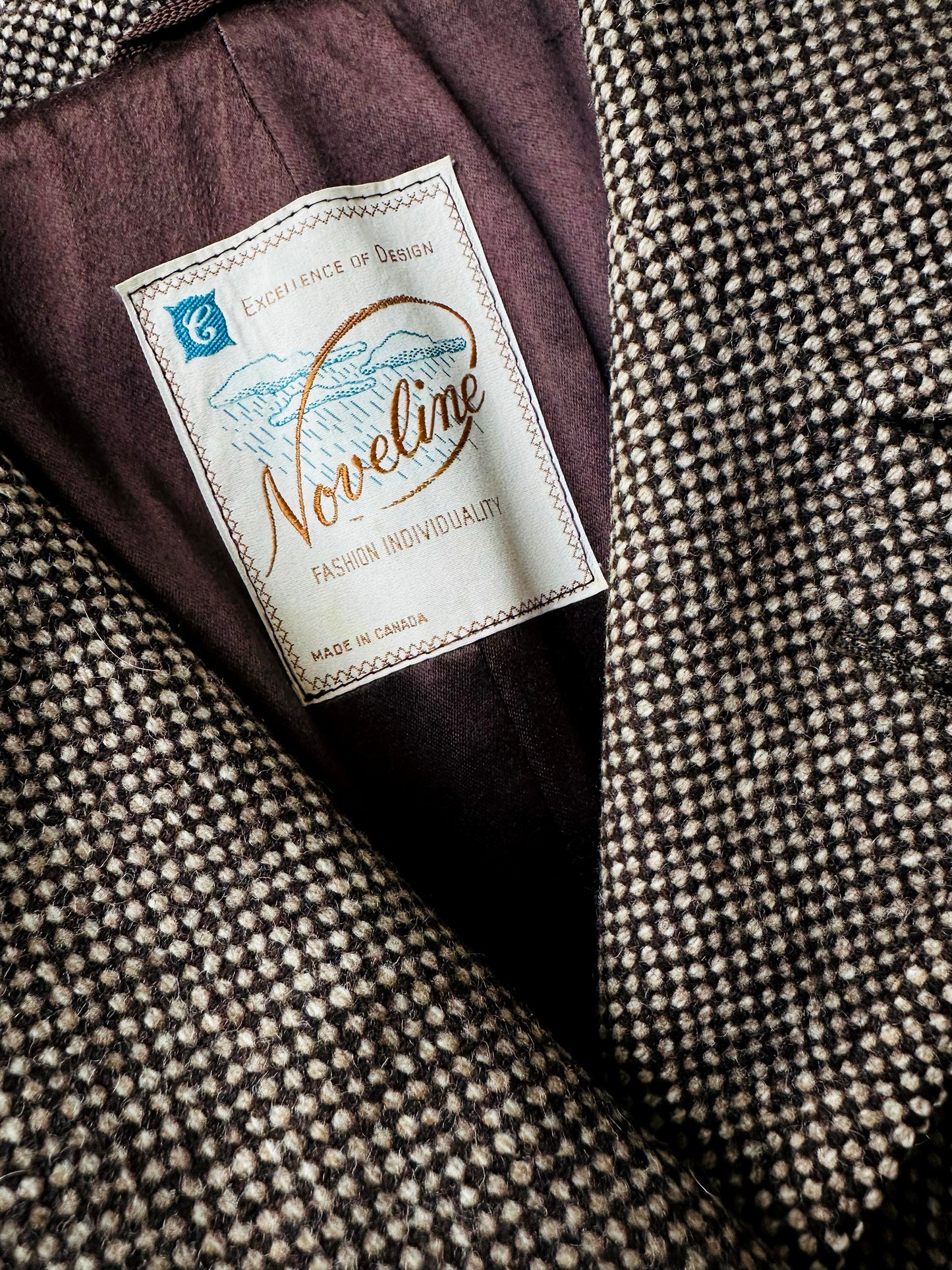 1950s - 1960s Brown Tweed Wool Overcoat - Sz. M/L