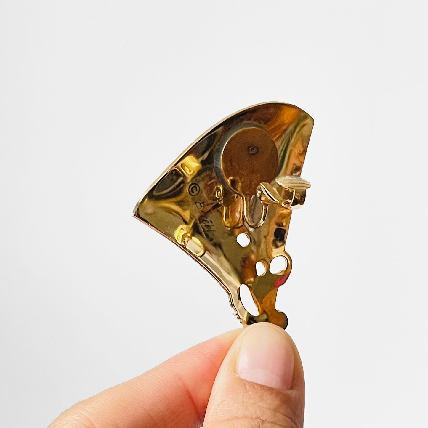 1980s Black and Gold Statement Post Earrings