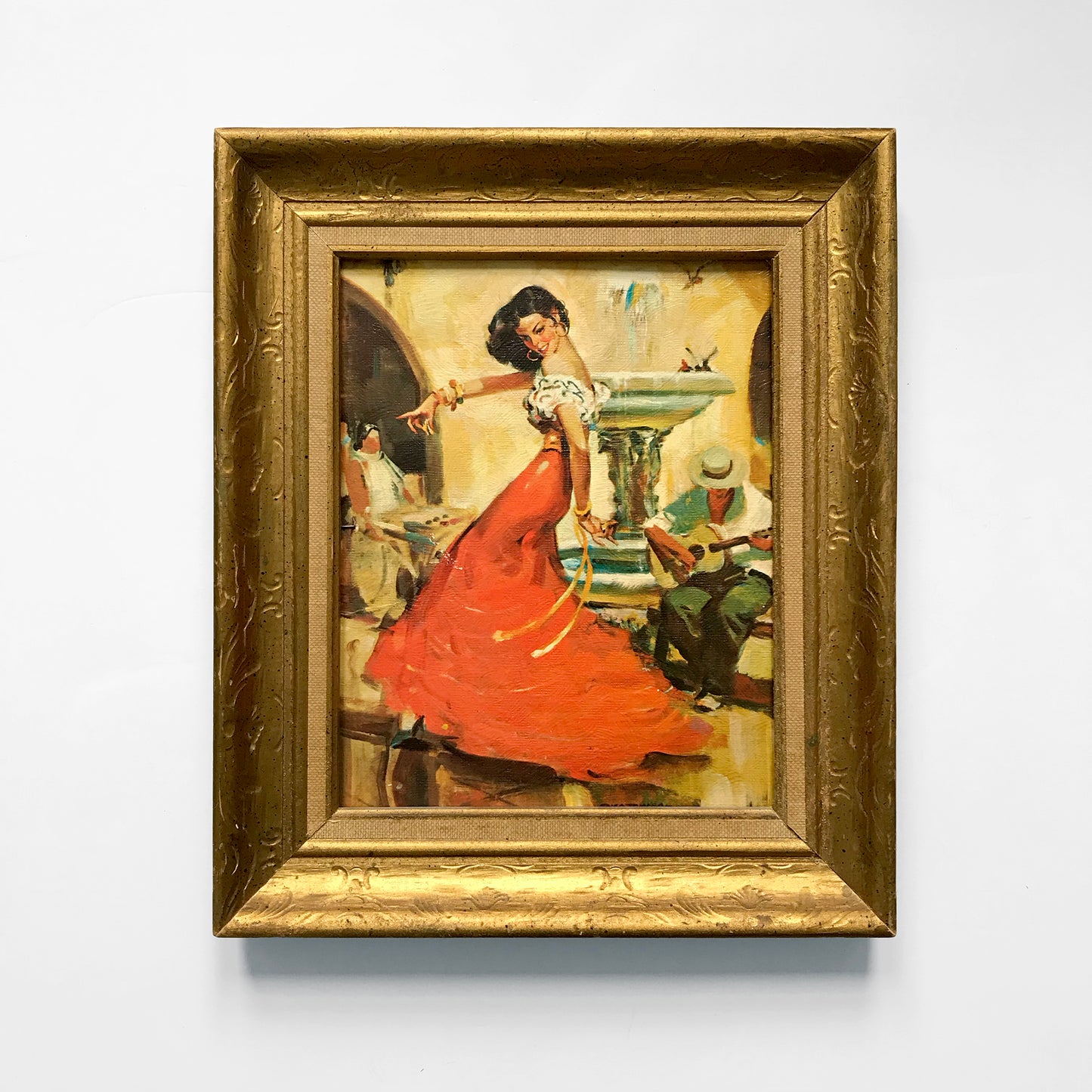 1960s Framed Rico Tomaso "Carmen" Lithograph Print