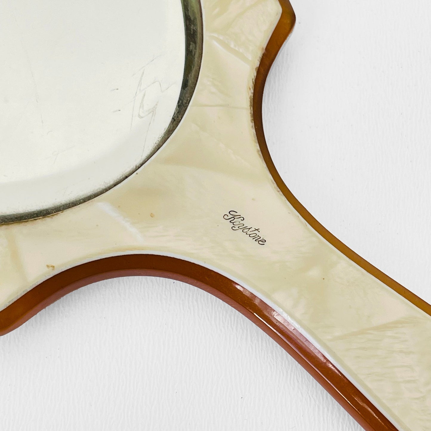 1950s Bakelite & Lucite Hand Mirror