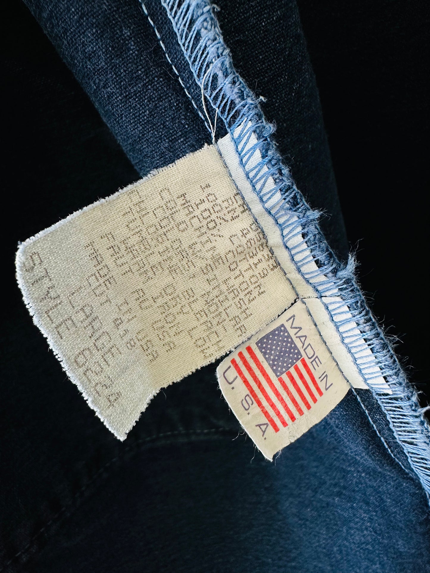 1980s Dark Wash Denim Button Front Long Duster Coat - S/M/L