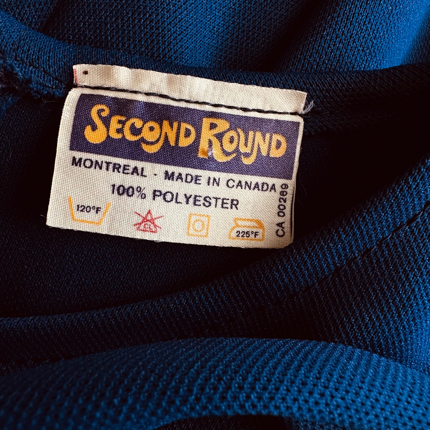 1970s Navy Blue Belted Sleeveless Shift Dress - Sz. S