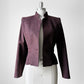 1970s - 1980s Mauve Tweed Tapered Waist Peplum Blazer Jacket - Sz. Sm