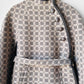 1960s - 1970s Soft Taupe Trefriw Woollen Mills Welsh Deadstock Patterned Cape Coat
