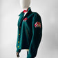 1970s - 1980s Hunter Green Embroidered Snap Button Canadian Armed Forces Patch Jacket