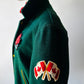 1970s - 1980s Hunter Green Embroidered Snap Button Canadian Armed Forces Patch Jacket