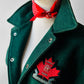 1970s - 1980s Hunter Green Embroidered Snap Button Canadian Armed Forces Patch Jacket