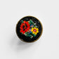 1960s - 1970s Micro Mosaic Italian Floral Brooch Pin