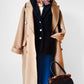 1980s Tan Agatha Girls Paris Lambswool Cashmere Blended Overcoat - Sz. S-L