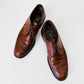 Tobacco Brown Florsheim Leather Lace-Up Oxford Loafer Slip-On Shoes - Sz. 8.5