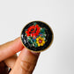 1960s - 1970s Micro Mosaic Italian Floral Brooch Pin