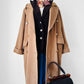 1980s Tan Agatha Girls Paris Lambswool Cashmere Blended Overcoat - Sz. S-L