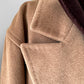 1980s Tan Agatha Girls Paris Lambswool Cashmere Blended Overcoat - Sz. S-L