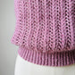 1970s - 1980s Mauve Hand-Knit Sleeveless Top - Sz. S/M