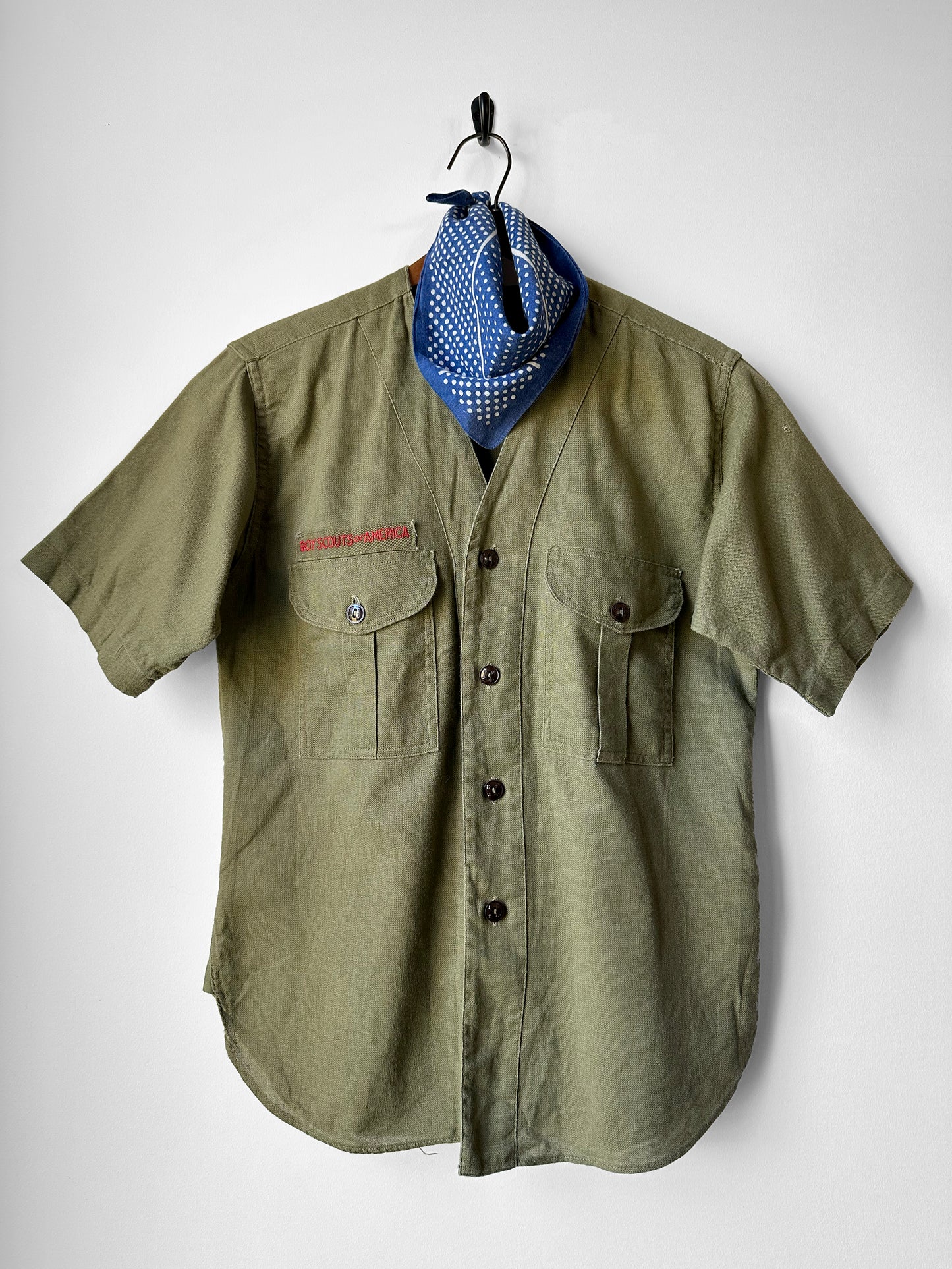 1930s Boy Scouts of America Short Sleeve Button Up Top - XS/S