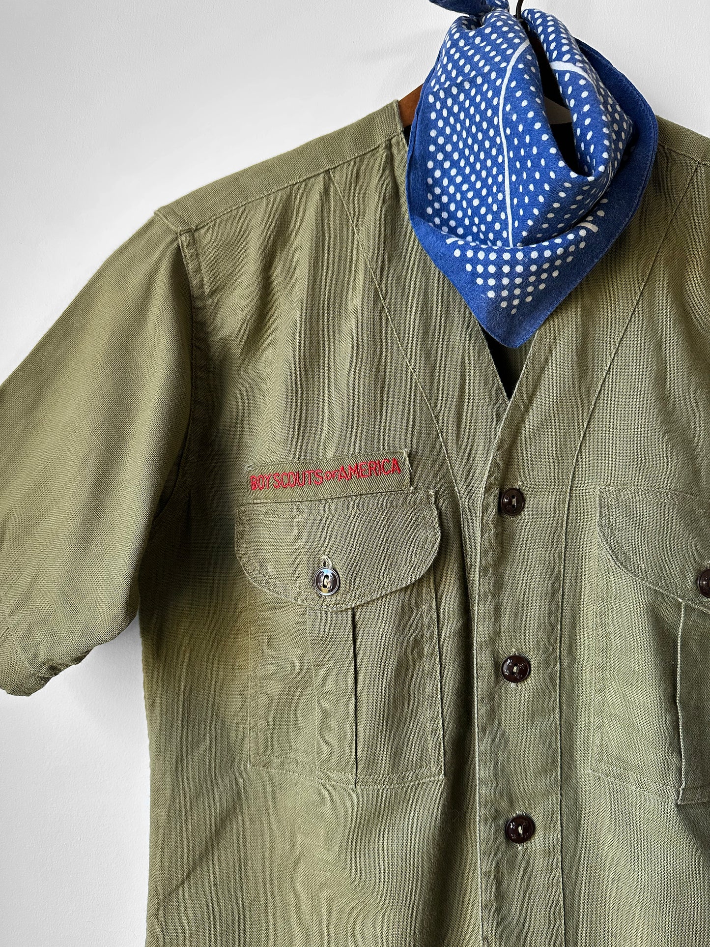 1930s Boy Scouts of America Short Sleeve Button Up Top - XS/S