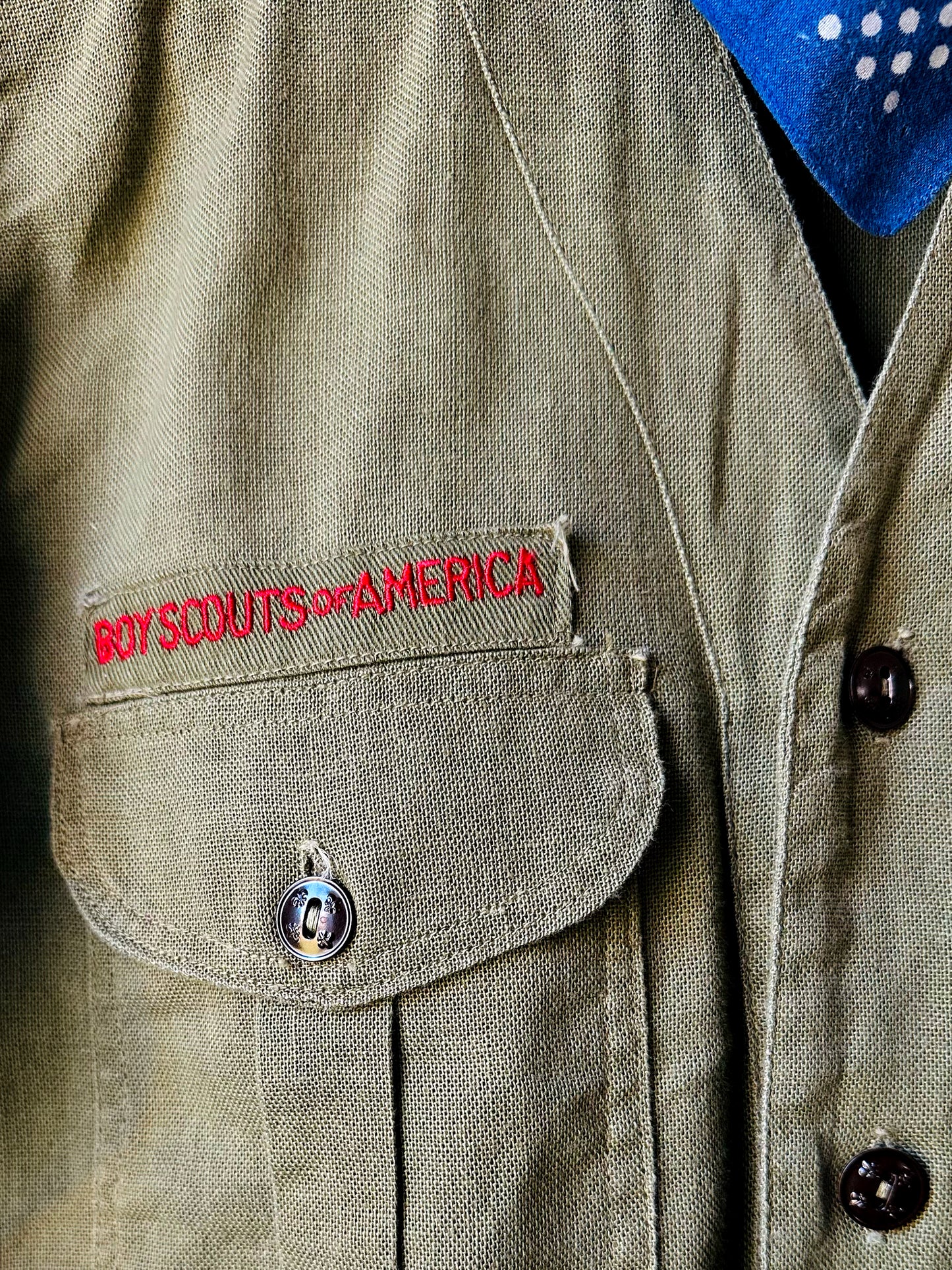 1930s Boy Scouts of America Short Sleeve Button Up Top - XS/S