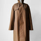 1950s Mocha Relaxed Fit Midi-Length Trench Coat - Sz. M/L