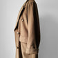 1980s Tan Agatha Girls Paris Lambswool Cashmere Blended Overcoat - Sz. S-L