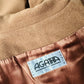 1980s Tan Agatha Girls Paris Lambswool Cashmere Blended Overcoat - Sz. S-L