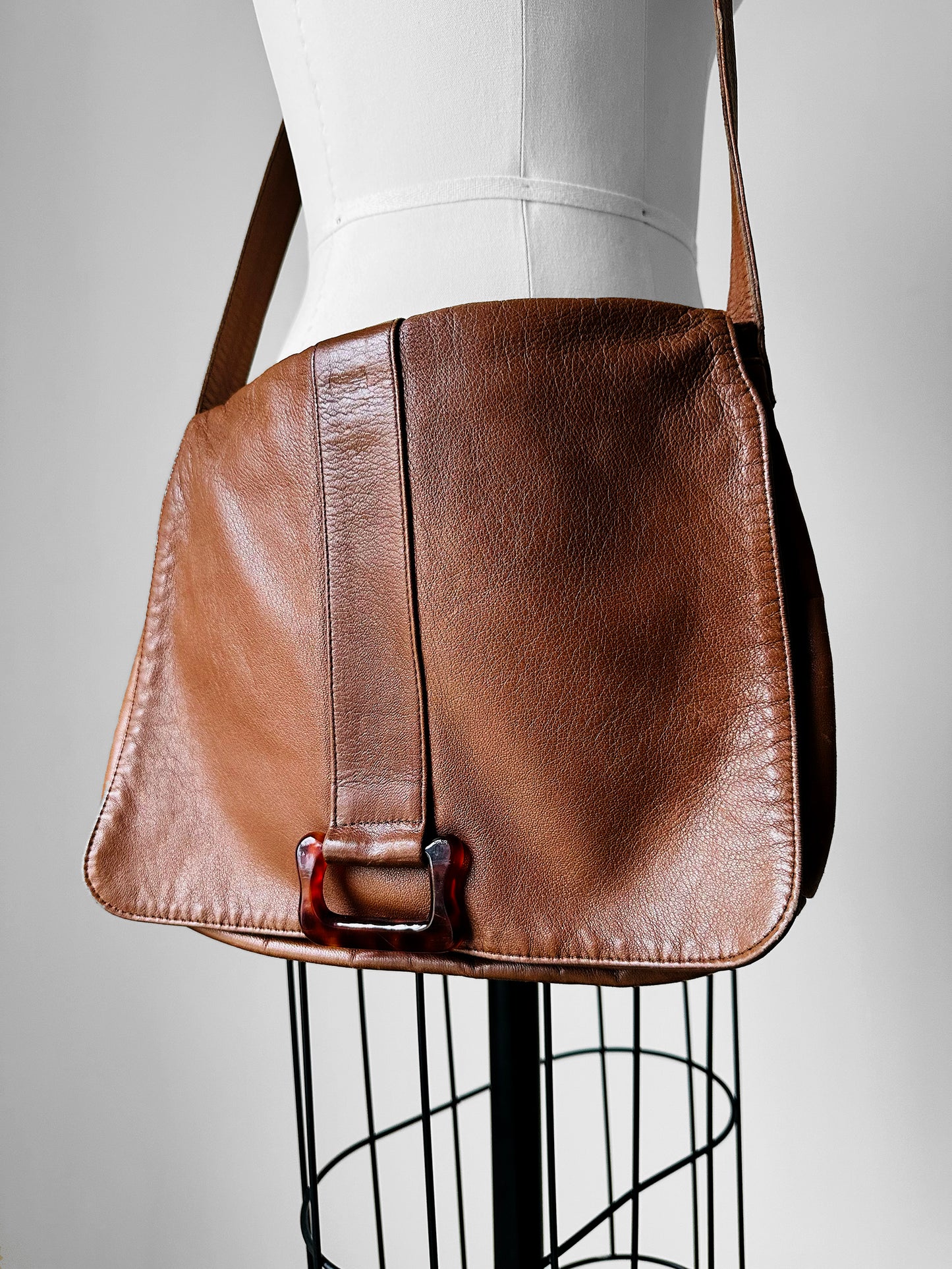 1990s Saddle Brown Leather Bag