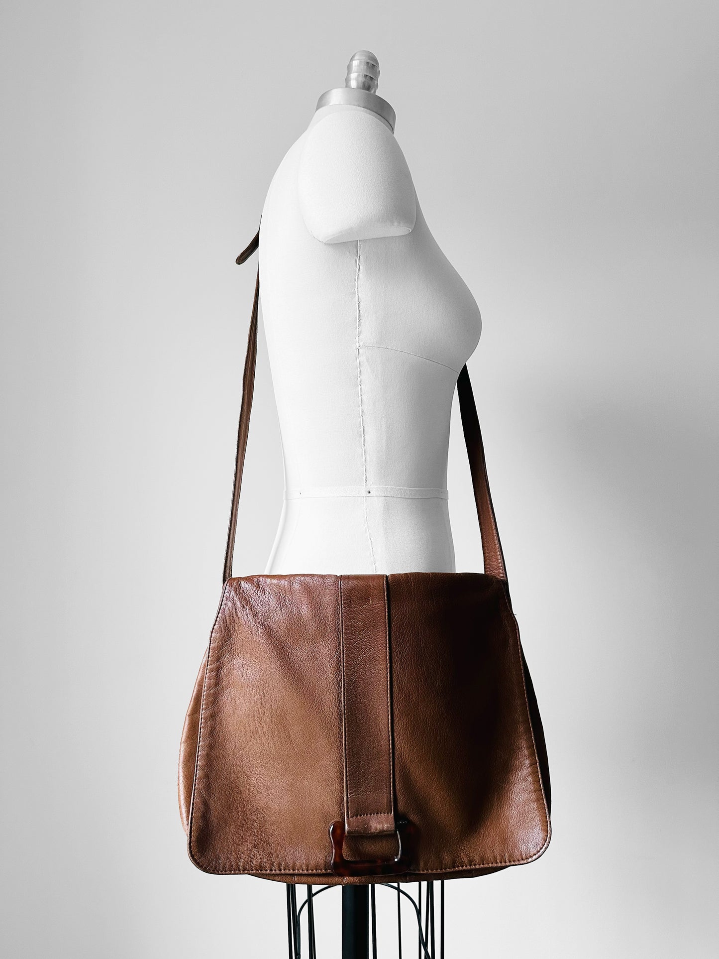 1990s Saddle Brown Leather Bag