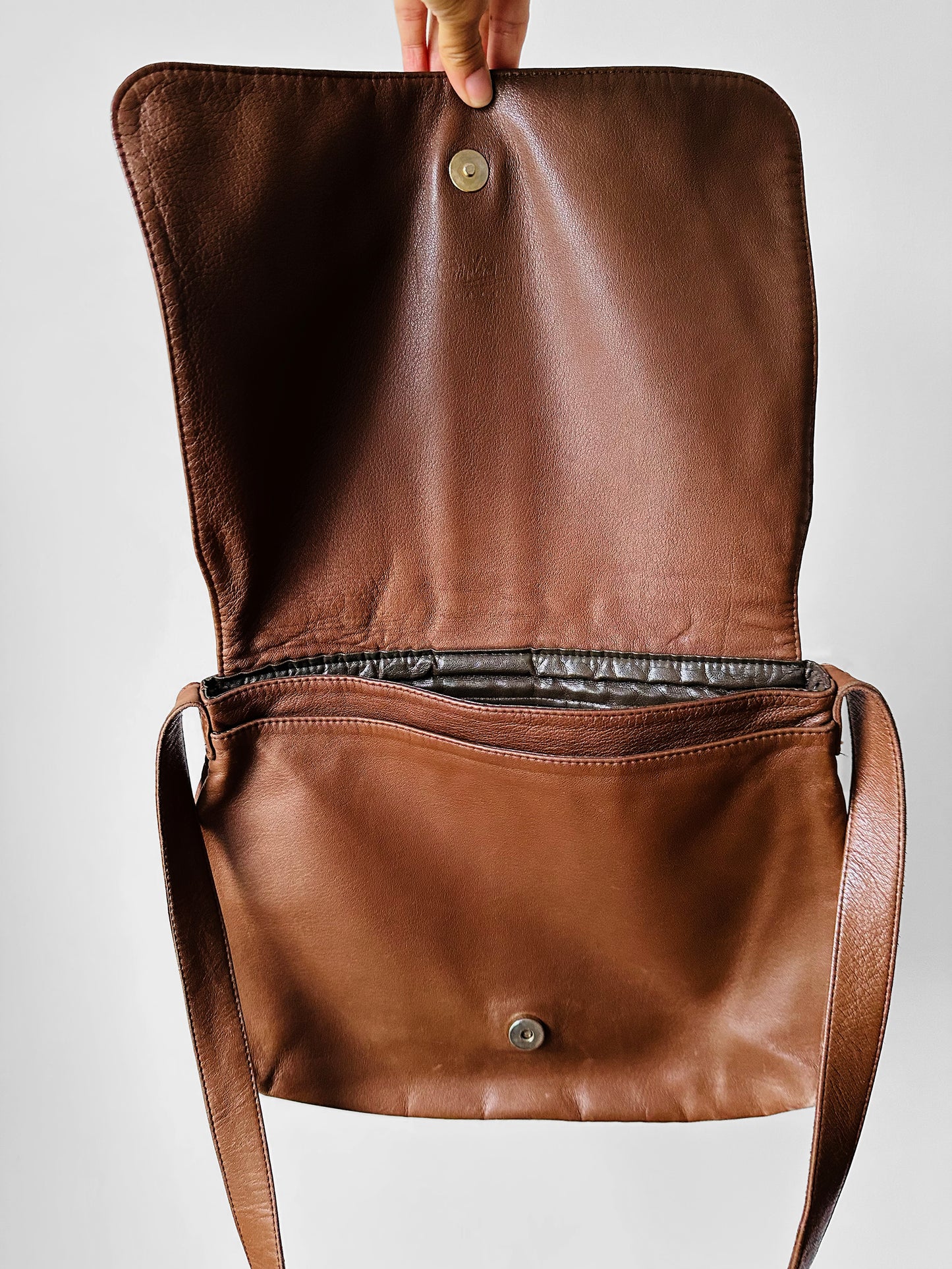 1990s Saddle Brown Leather Bag