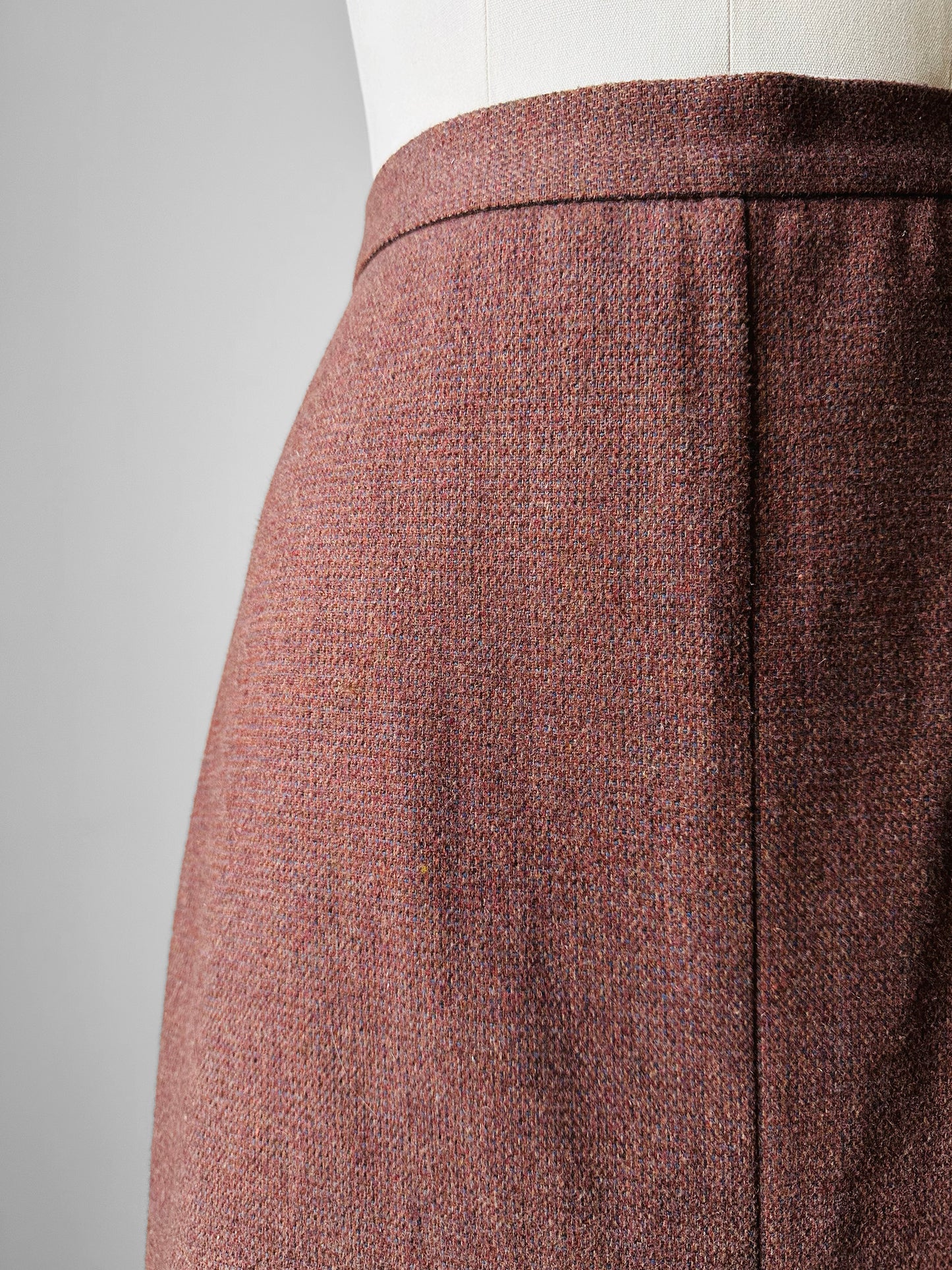 Vintage 1970s - 1980s A-line Inverted Pleat Skirt - Sz. S/M