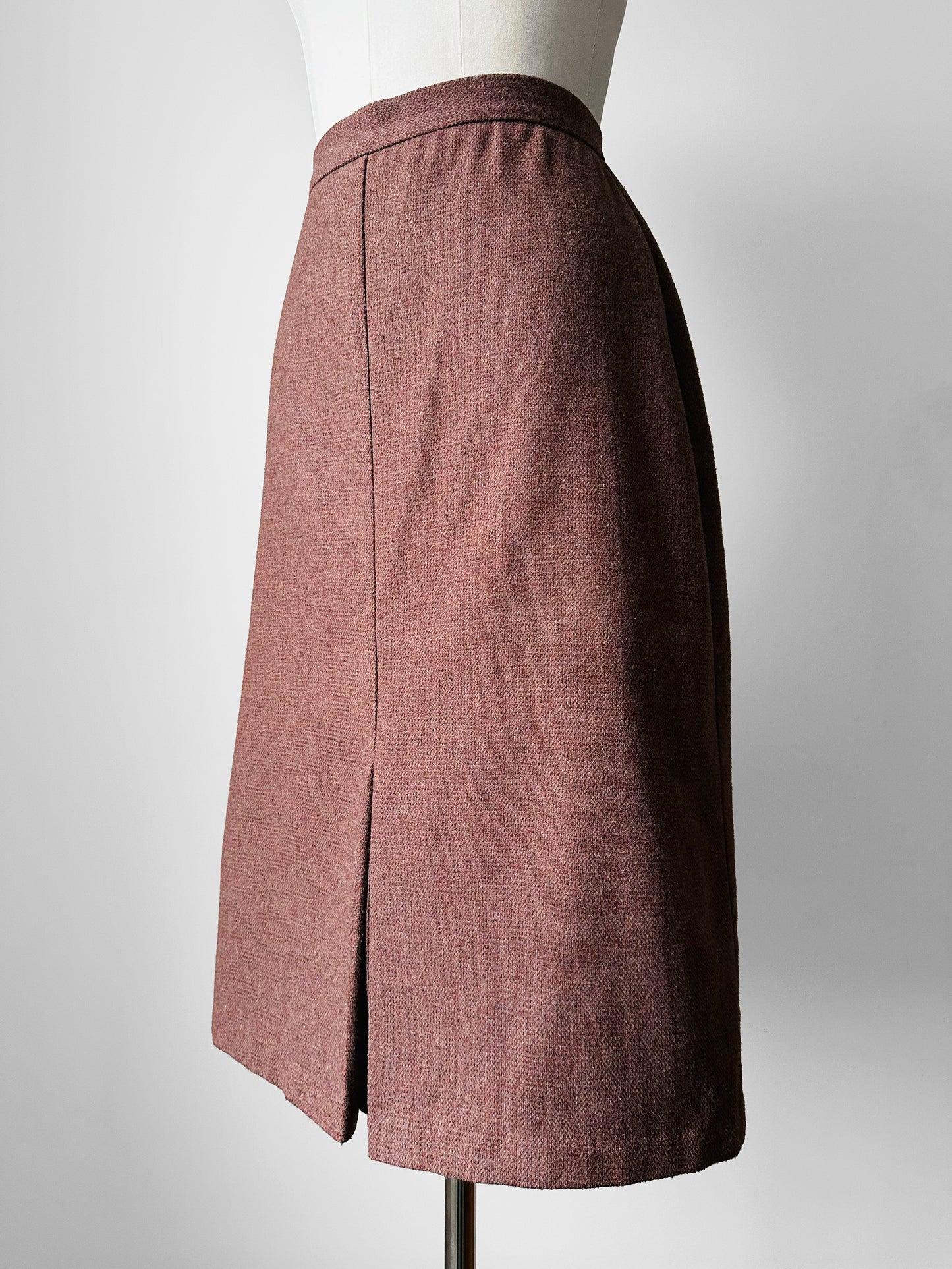 Vintage 1970s - 1980s A-line Inverted Pleat Skirt - Sz. S/M