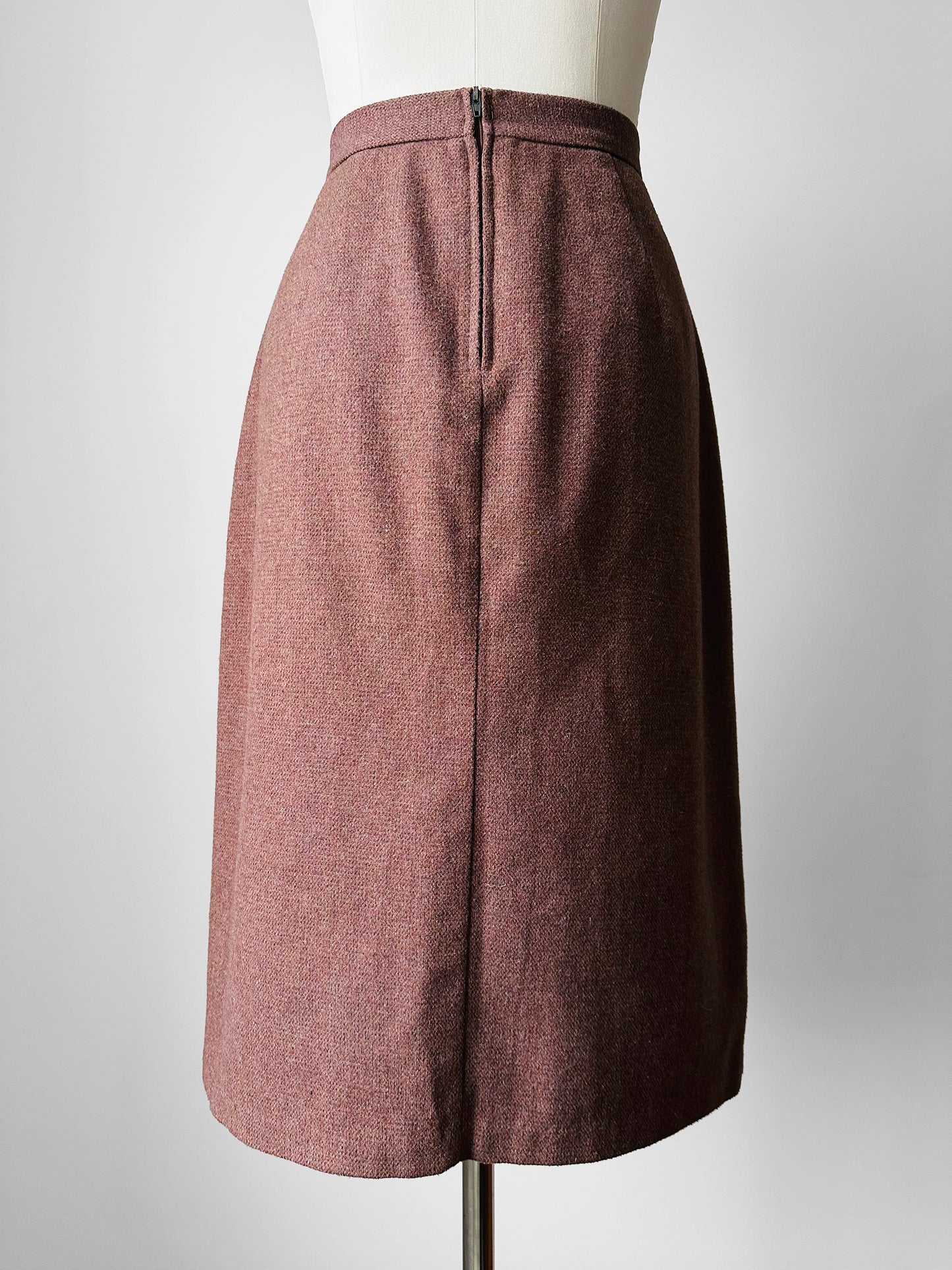 Vintage 1970s - 1980s A-line Inverted Pleat Skirt - Sz. S/M