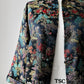 1960s Mid-Century Black Silk Chinoiserie Landscape Mandarin Collar Jacket - Sz. Sm