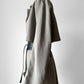 Vintage 1980s Classic Greige Wool Caped Trench Overcoat - Sz. S/M