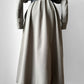 Vintage 1980s Classic Greige Wool Caped Trench Overcoat - Sz. S/M