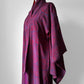 1980s Plum Navy Starburst Silk Kimono  - Sz. O/S