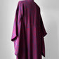 1980s Plum Navy Starburst Silk Kimono  - Sz. O/S