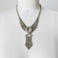 1920s Style Faux Diamond Fringe Costume Jewelry Necklace