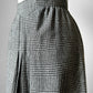 1980s Black and White Houndstooth A-line Inverted Pleat Skirt - Sz. Sm