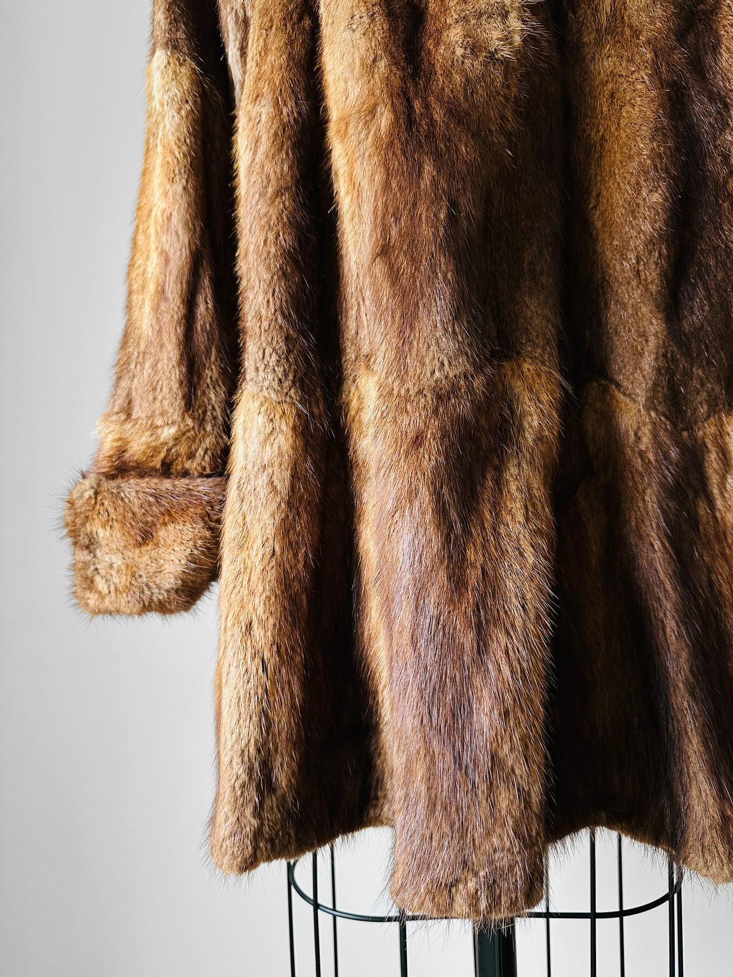 1960s Bell Sleeve A-line Fur Coat - Sz. S/M