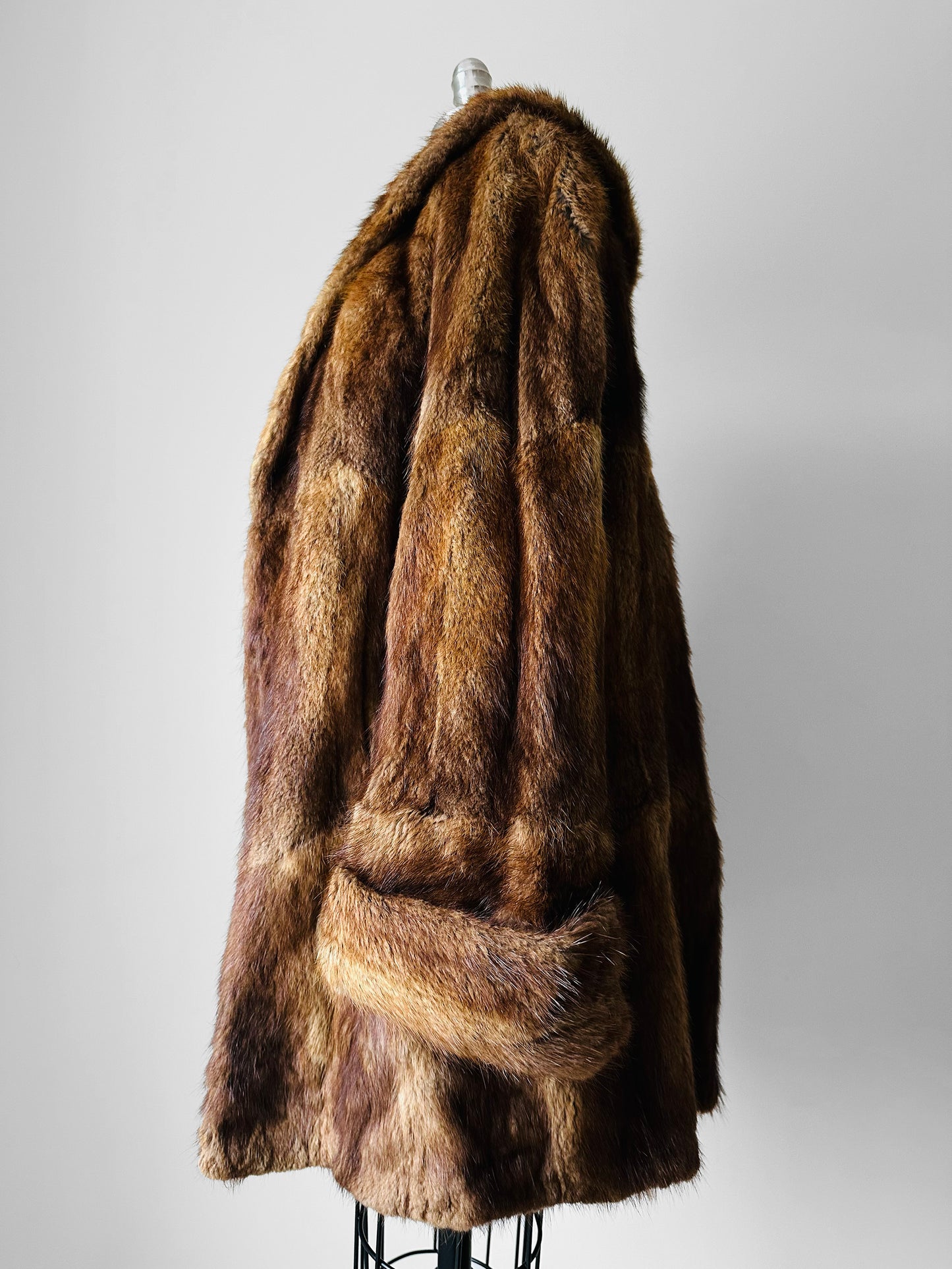 1960s Bell Sleeve A-line Fur Coat - Sz. S/M