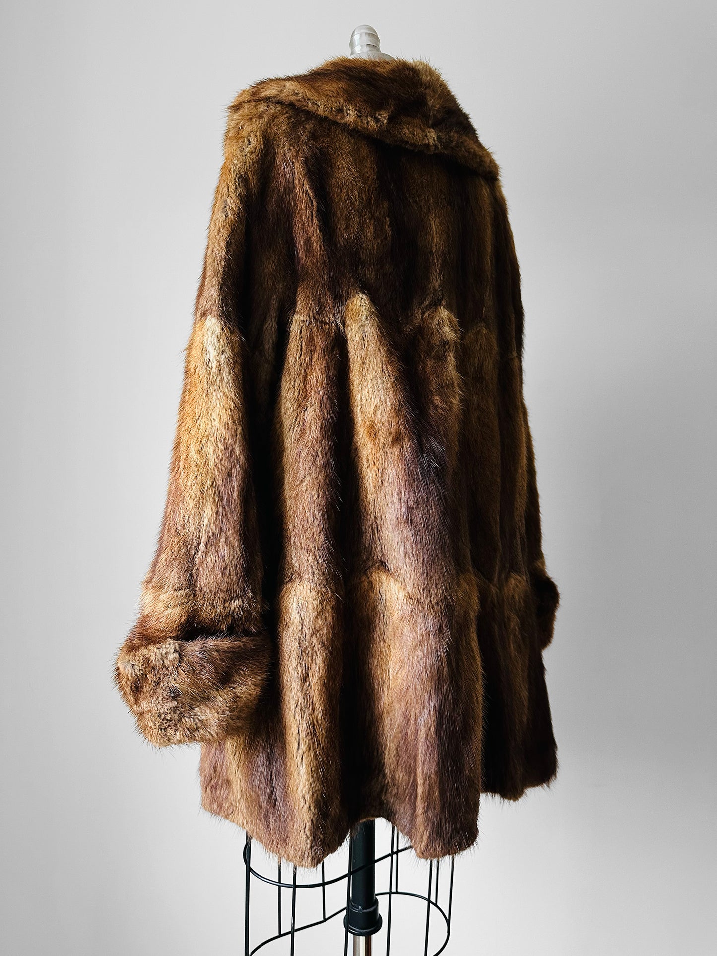 1960s Bell Sleeve A-line Fur Coat - Sz. S/M