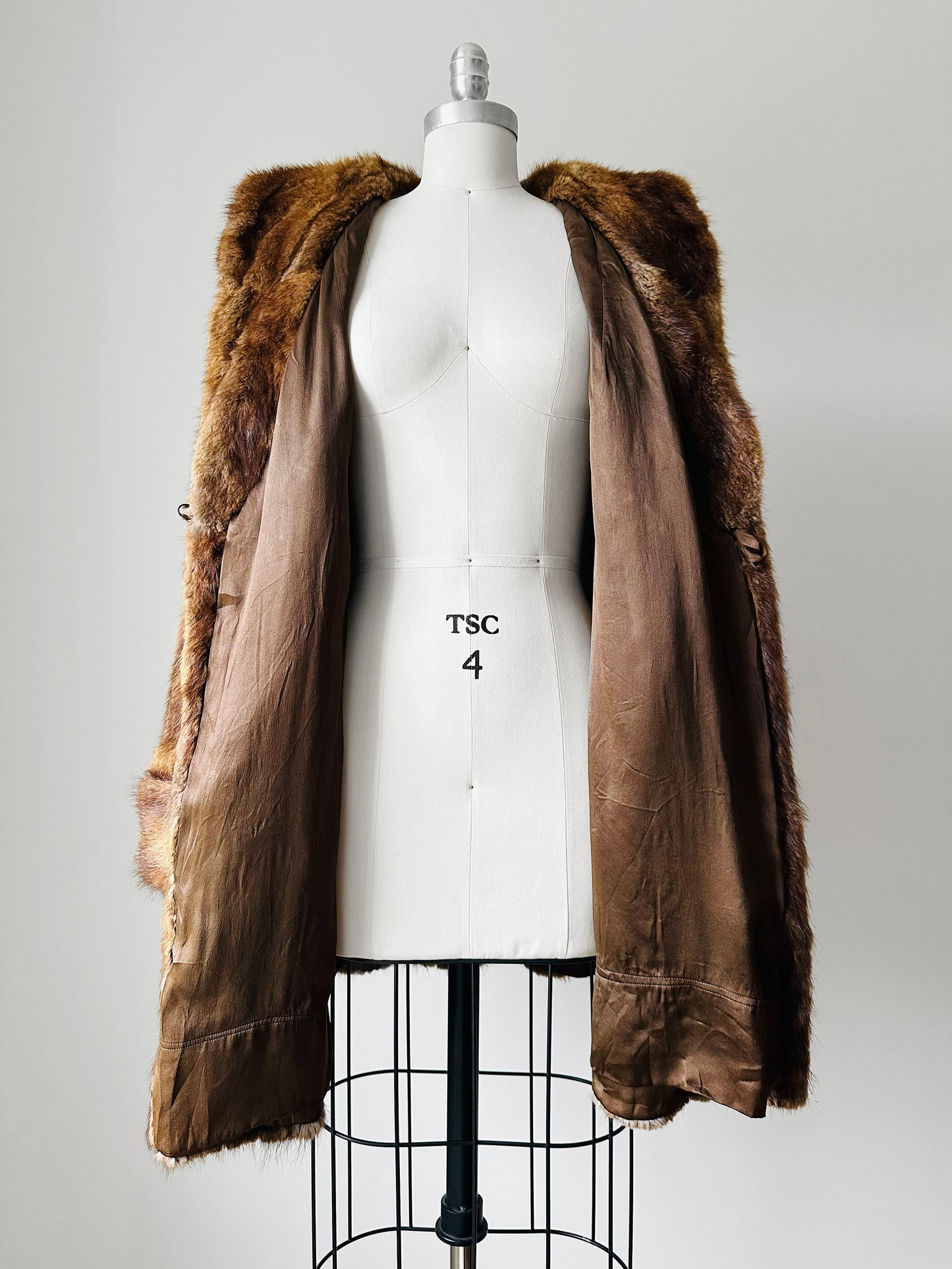 1960s Bell Sleeve A-line Fur Coat - Sz. S/M