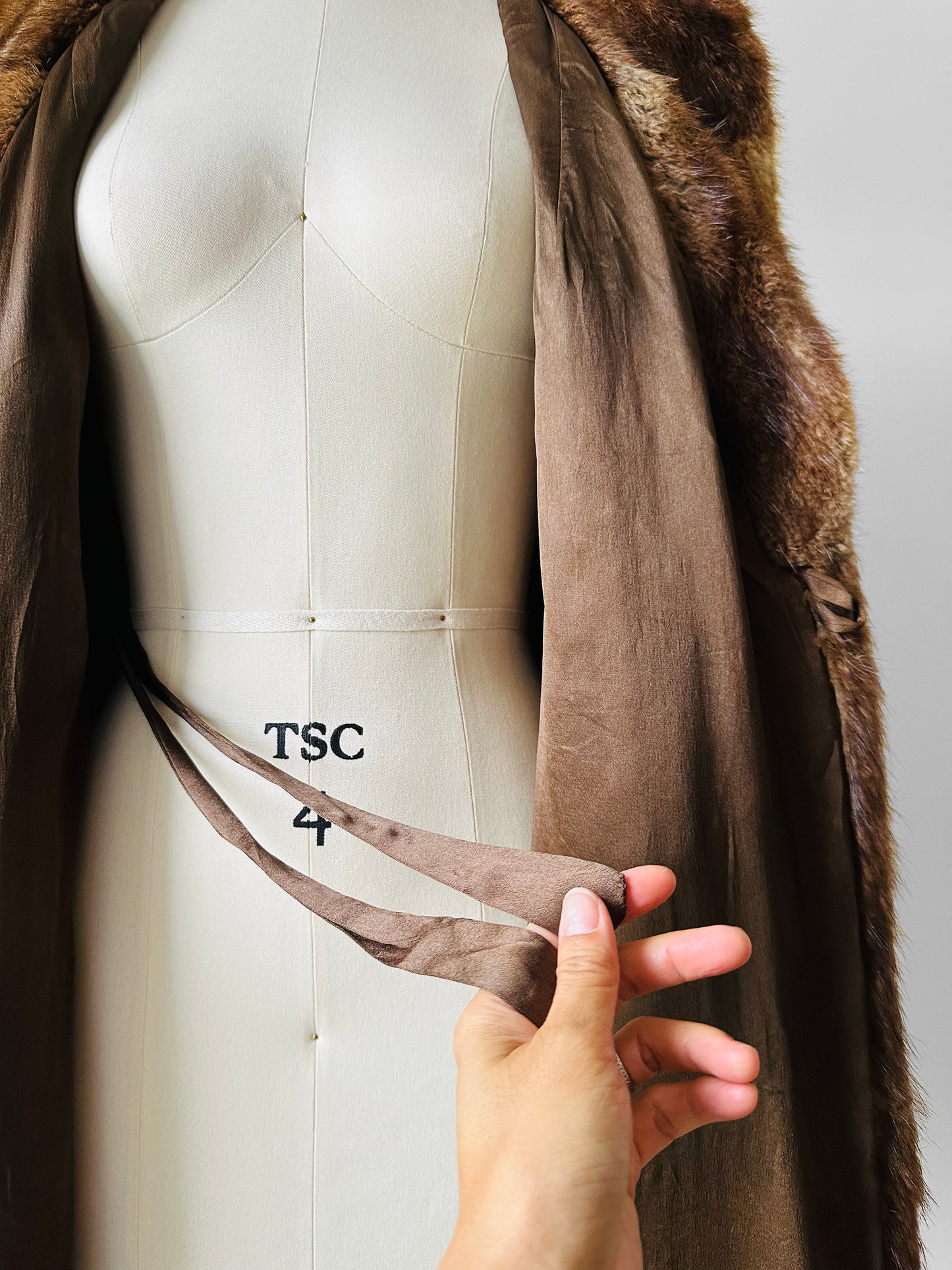 1960s Bell Sleeve A-line Fur Coat - Sz. S/M