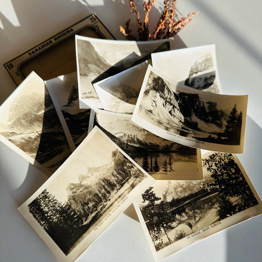 Early 1900s CANADIAN ROCKIES Black and White Photography Travel Souvenir Packs