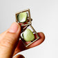 1980s Sarah Coventry Green Stone Square Gold-Toned Cufflinks