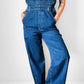 1990s Calvin Klein Dark Wash Overalls - Sz. S/M